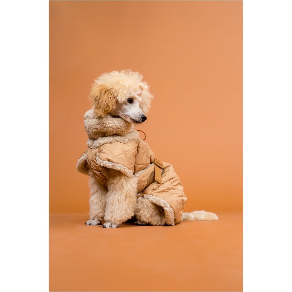 Paikka Quilted Sherpa Jakke, Camel - Billede 5
