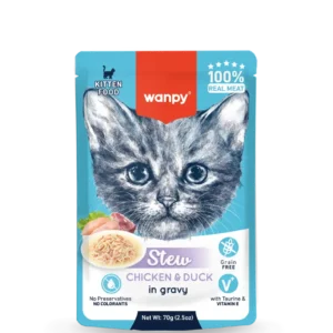 Wanpy Cat Kitten Stew Chicken & Duck in Gravy 70g