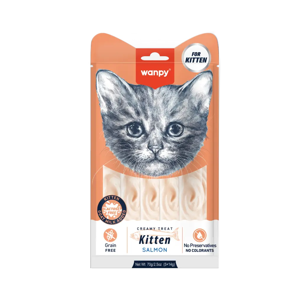 Wanpy Cat Kitten Creamy Lickable Salmon 70g