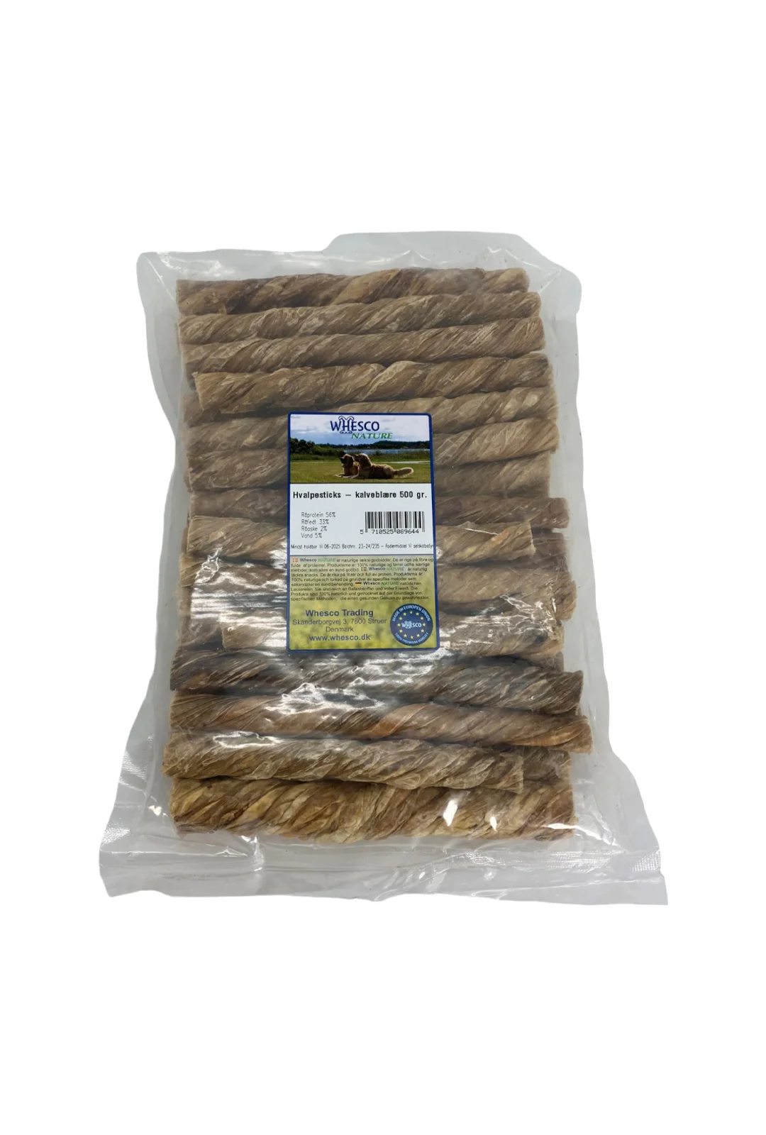 Whesco Hvalpesticks Kalveblære - 500g - Billede 2
